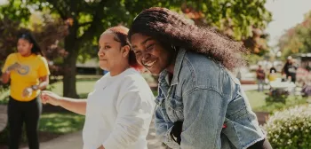 Students in park